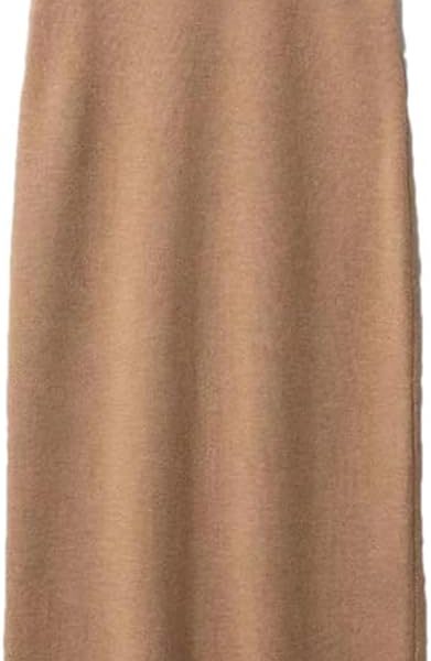 Women Half Skirt Straight Tube Wrap Hip Skirt French Mid-Length Knitted Half Skirt