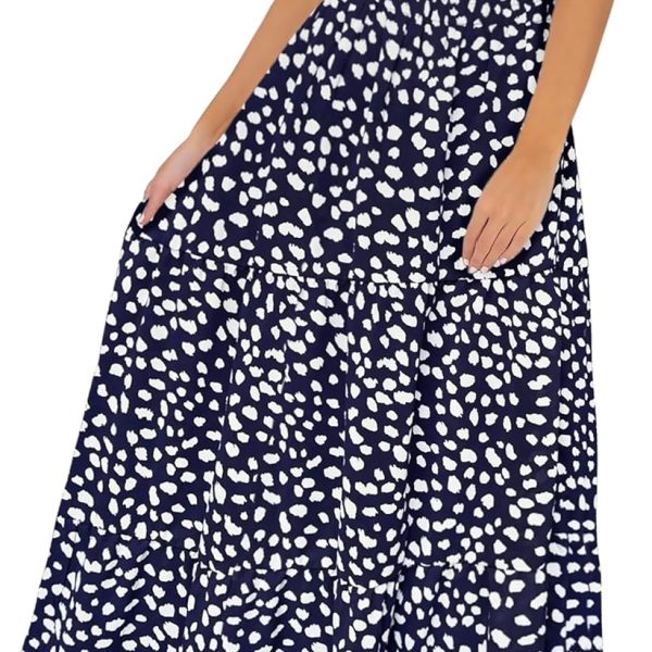 Women Summer Fall Boho Elastic Long Skirts High Waist Pleated A Line Tiered White or Black Maxi Skirt